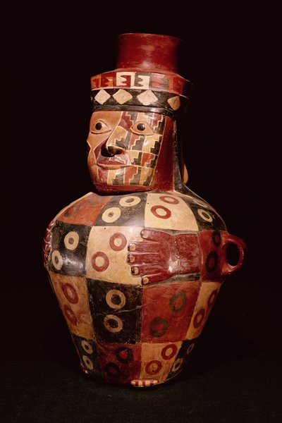 Effigy jar, Coastal Tiahuanaco style, Fundo Pacheco, Rio Grande de Nazca, Peru by Peruvian School